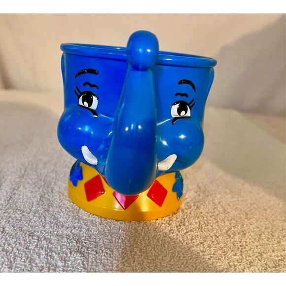 VTG Ringling Brothers Circus Romeo Blue Elephant Child Mug Cup - Picture 1 of 7